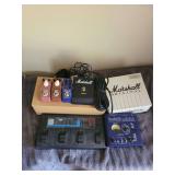 Assorted Guitar Pedals and Audio Equipment Lot including Marshall Footswitch and ART Tube MP