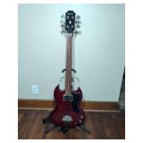 Epiphone Electric Bass Guitar in Cherry Red Finish