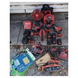 Bauer Cordless Power Tool and Equipment Lot with Batteries and Chargers