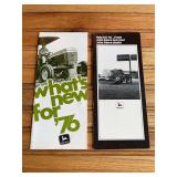 (2) 1976 + 1981 John Deere What's New Sales Literature