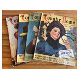 (4) Country Home Magazines