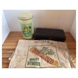 (3) Tin, Box, Bag
