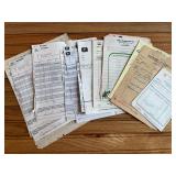 (24) John Deere Invoices/Receipts
