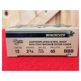 1 Box (10 Rounds) Winchester Copper Plated 000 Buck 12 Gauge Steel Shot Goose Loads
