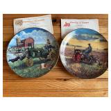 (2) John Deere + Farmall Plated Danbury Mint