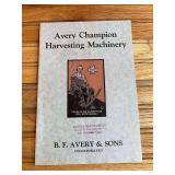 1927 B.F. Avery Champion Harvesting Machinery Sales Literature