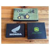 (3) John Deere + Honda Wallets + Billfolds