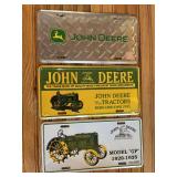 (3) John Deere License Plates