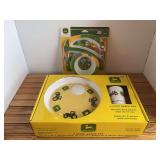 (2) John Deere Kids Dishes + Snack Set NIB