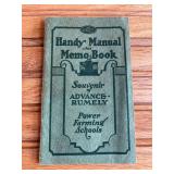 1929 Advance Rumely Power Farming School Manual + Memo Book