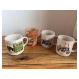 (4) John Deere Mugs