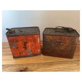 (2) De Laval Cream Separator Oil Cans