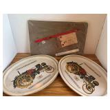 (3) John Deere Trays + Cockshutt Fly Swatter