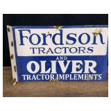 Fordson Tractors + Oliver Implements Flange Sign