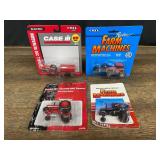 (4) 1/64 IH + Case-IH Tractors NIB Ertl
