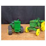 (2) 1/16 John Deere GP + 40 Crawler Ertl