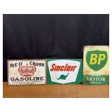 (3) Red Crown, BP, Sinclair SST Signs