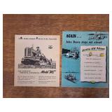 (2) John Deere Tractor + Crawler Sales Literature