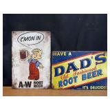 (2) Dad's + A&W Root Beer SST Signs