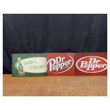 (3) 7UP + Dr. Pepper SST Signs