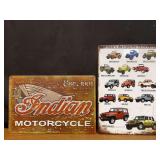 (2) Indian Motorcycle + Jeep SST Signs