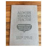 1919 Electric Wheel Co. Allwork Kerosene Tractor Catalog