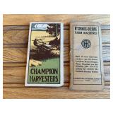 (2) Champion Harvester + IHC Notebooks