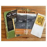 (3) IHC McCormick-Deering Sales Literature