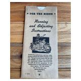1947 Harley-Davidson Running + Adjusting Instructions