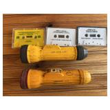 (5) John Deere Flashlights + Cassette Tapes