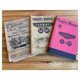 (3) IHC + Farmall Tractor Manuals