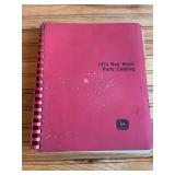 1974 John Deere Red Book Special Parts Catalog