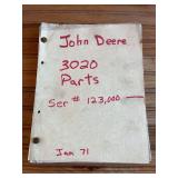 John Deere 3020 Tractor Parts Catalog
