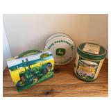 (3) John Deere Tins + Lunchbox