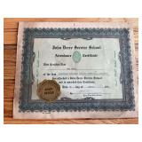 1955 John Deere Service School Certificate