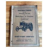 Hart-Parr 30 Tractor Instructions Manual