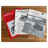 (3) IH Crawler + Tractor Sales Literature