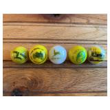 (5) John Deere Marbles
