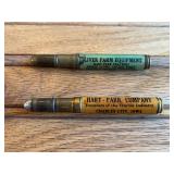 (2) Oliver + Hart-Parr Bullet Pencils