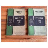 (2) John Deere Tractor Operators Manuals