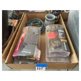 Assorted Hardware, Leather Cleaner, and Ductwork Connector
