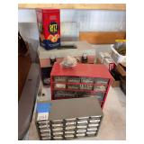 Assorted Hardware and Tool Storage Lot