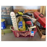 Automotive Parts, Cords, and Supplies Lot with Thermometer and Vent Duct