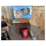 Precious Moments Musical Mobile, Wooden Boxes, Tins, and Hardware Assortment