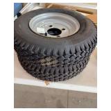 Pair of 4.80/4.00-8 NHS Tires on Steel Rims