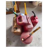 Assorted Plastic Fuel Cans - Lot of 5