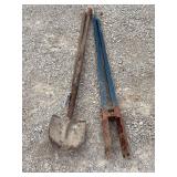 Long Handled Shovel and Post Hole Digger