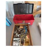 Plastic Toolbox with Assorted Hardware Box