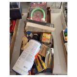 Box Lot of Tools, Hardware, and Miscellaneous Items