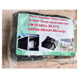Black Outdoor Patio Fabric Screen Cover sunscreen net